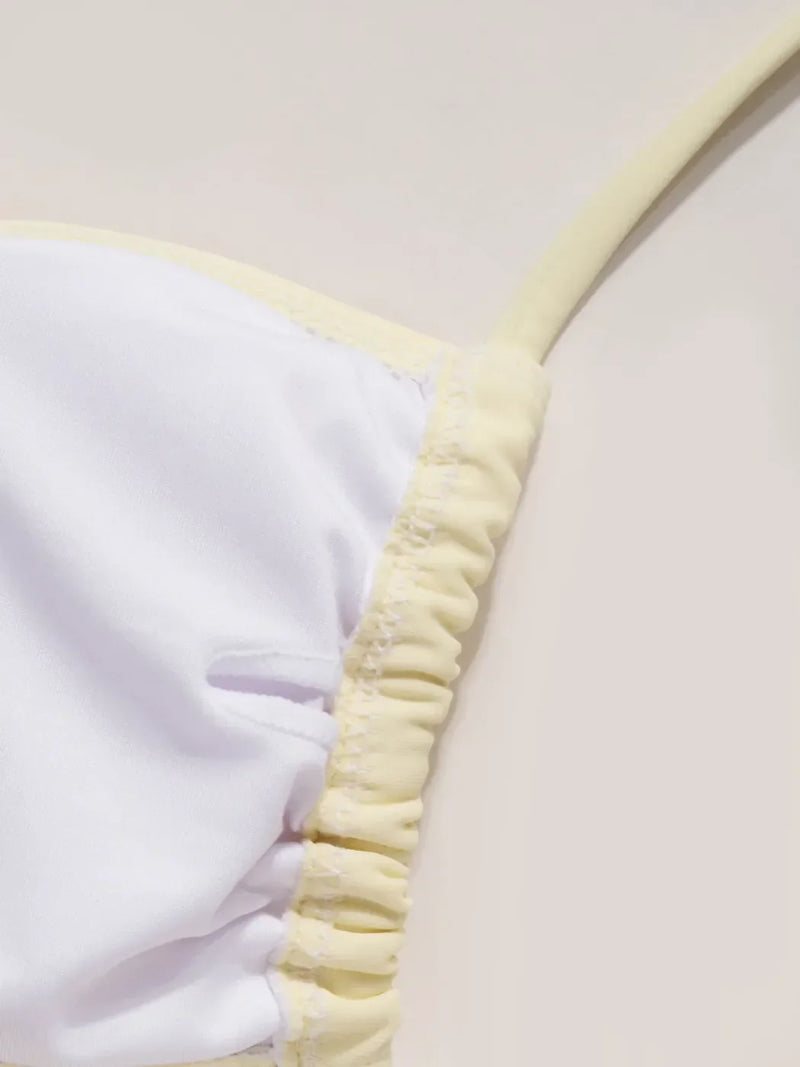 Ensemble bikini noué à cordon avec bretelles