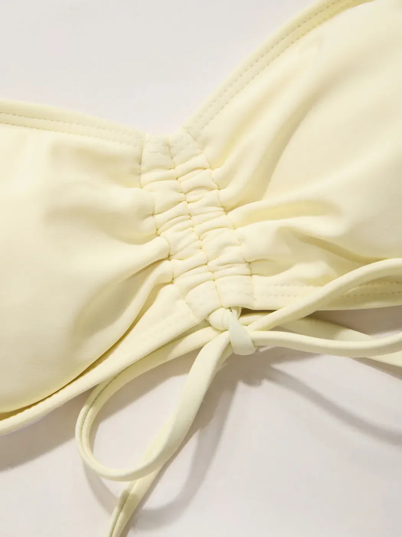 Ensemble bikini noué à cordon avec bretelles