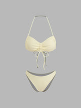 Ensemble bikini noué à cordon avec bretelles