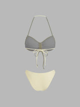 Ensemble bikini noué à cordon avec bretelles