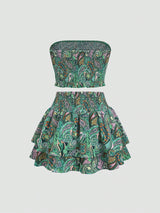 Ensemble Y2K deux pièces imprimé