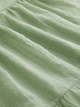 Robe Courte Dos Nu Découpée à Col V et Plissée