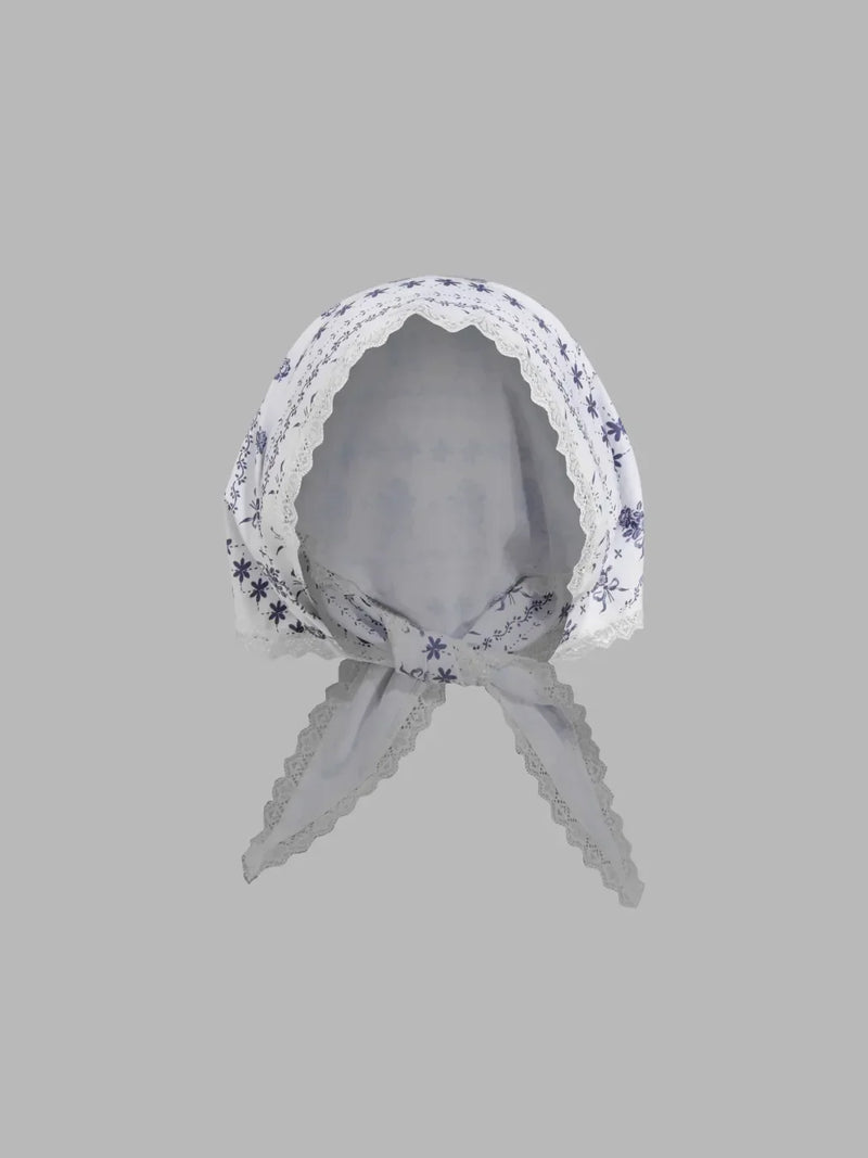 Ensemble bikini triangle col halter à bordures contrastées en dentelle florale