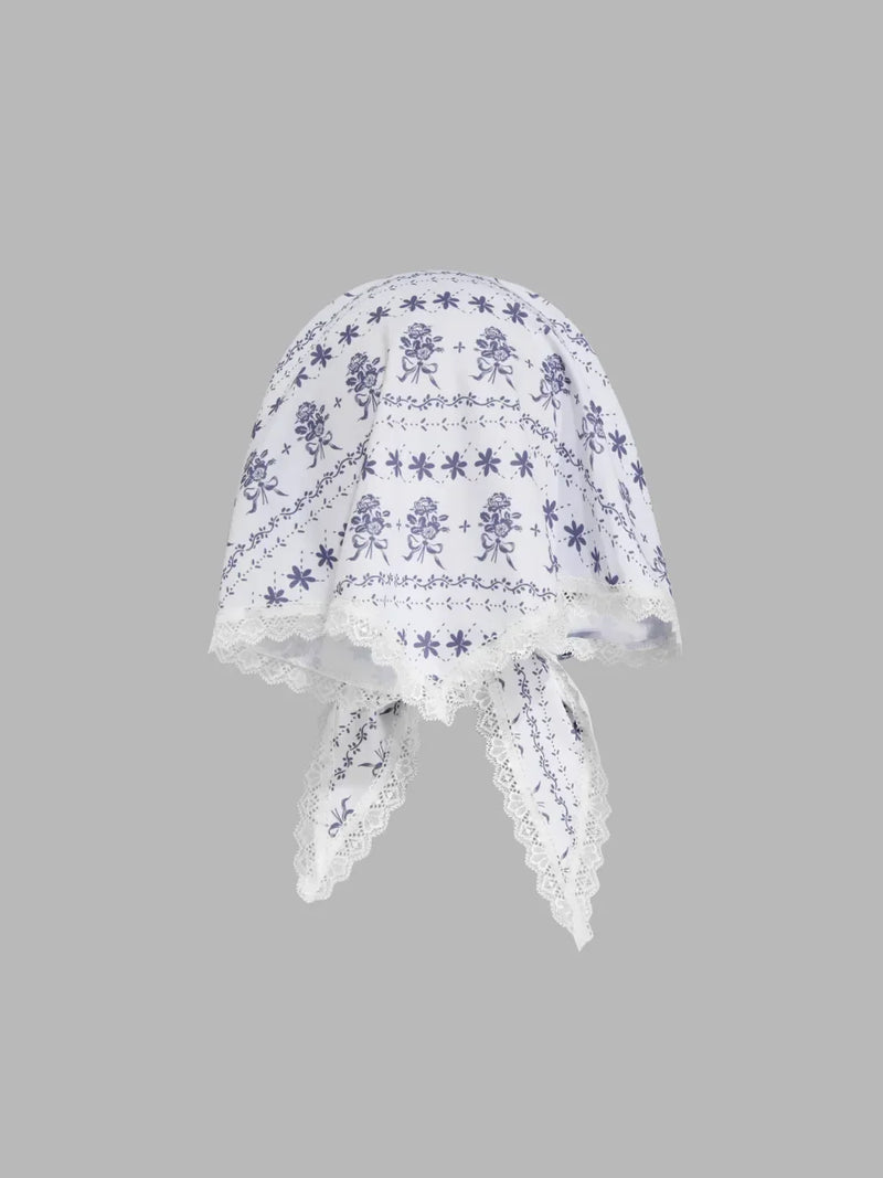 Ensemble bikini triangle col halter à bordures contrastées en dentelle florale