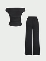 Ensemble deux pièces à épaules dénudées