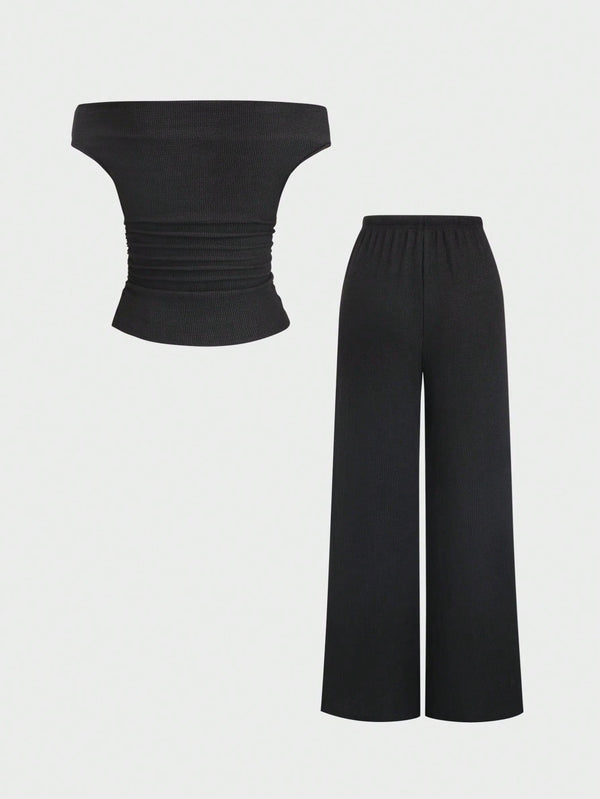 Ensemble deux pièces à épaules dénudées