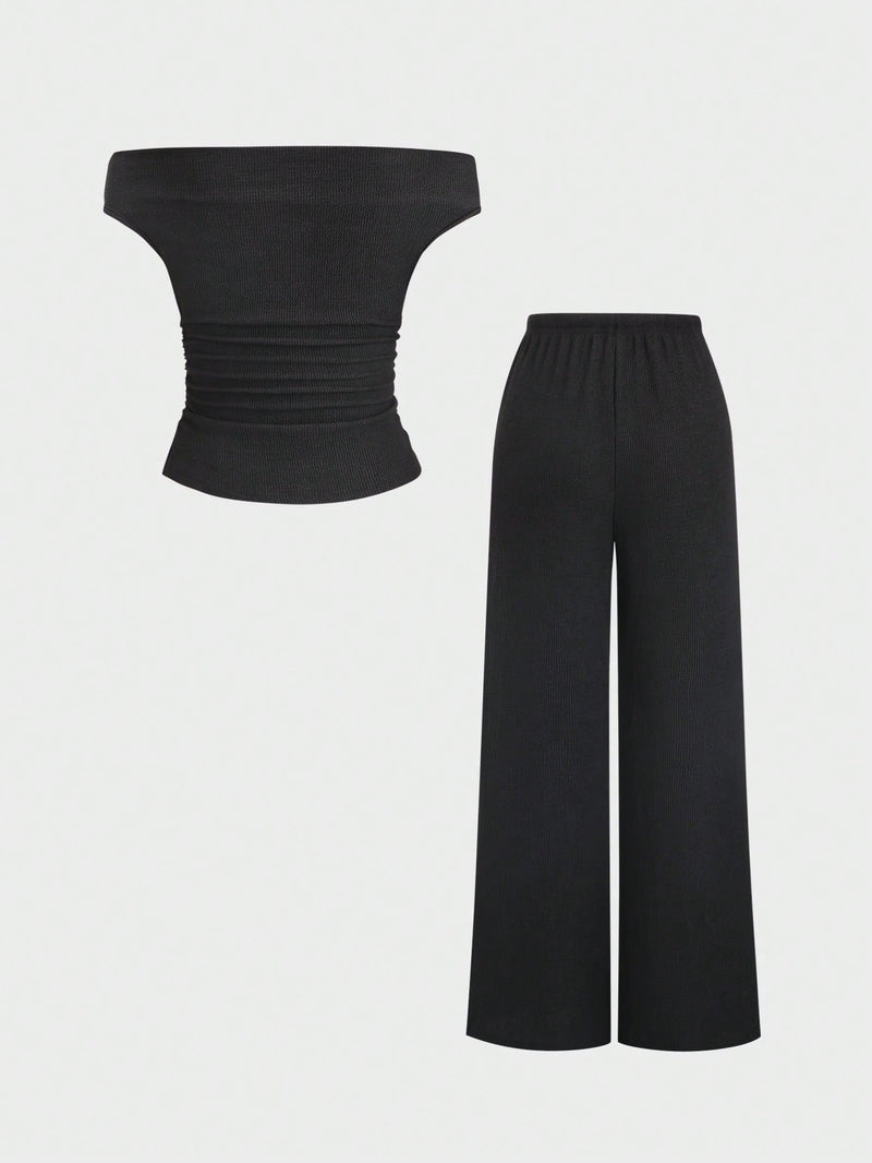 Ensemble deux pièces à épaules dénudées