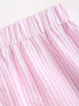 Ensemble deux pièces top rayé et pantalon long