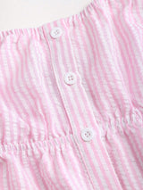 Ensemble deux pièces top rayé et pantalon long