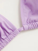 Ensemble bikini floral col V noué avec sarong assorti