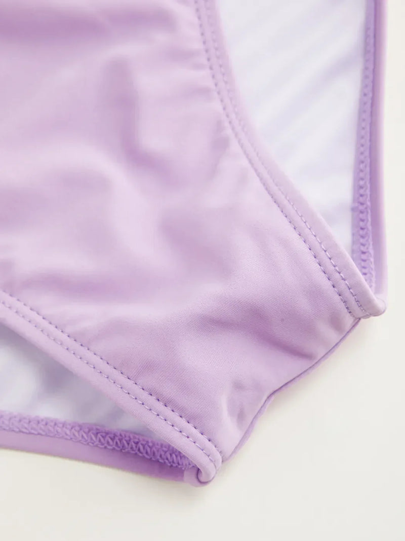 Ensemble bikini floral col V noué avec sarong assorti