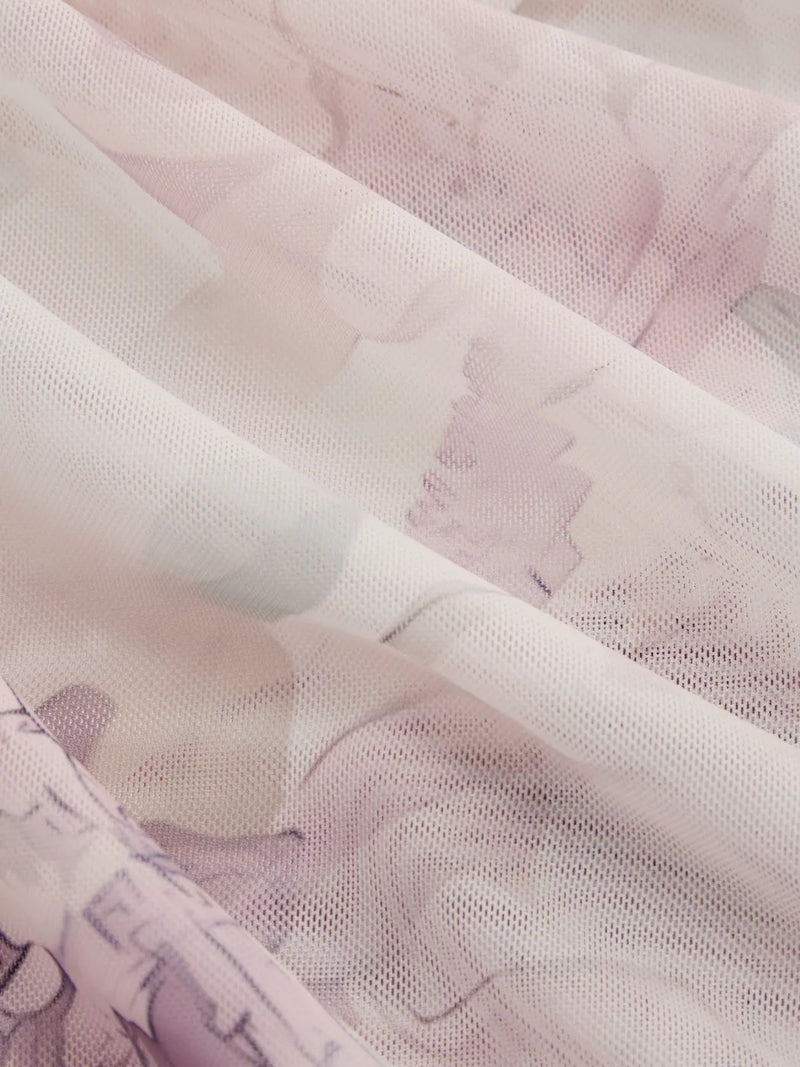 Ensemble bikini floral col V noué avec sarong assorti