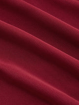 Robe Mini en Maille Drapée à Col Rond Nouée et Plissée