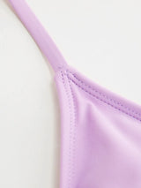 Ensemble bikini triangle noué col halter avec sarong floral assorti