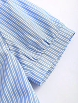 Blouse à col polo manches courtes bouffantes