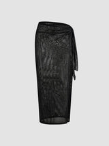 Ensemble transparent à col V avec découpes et coupe oversize