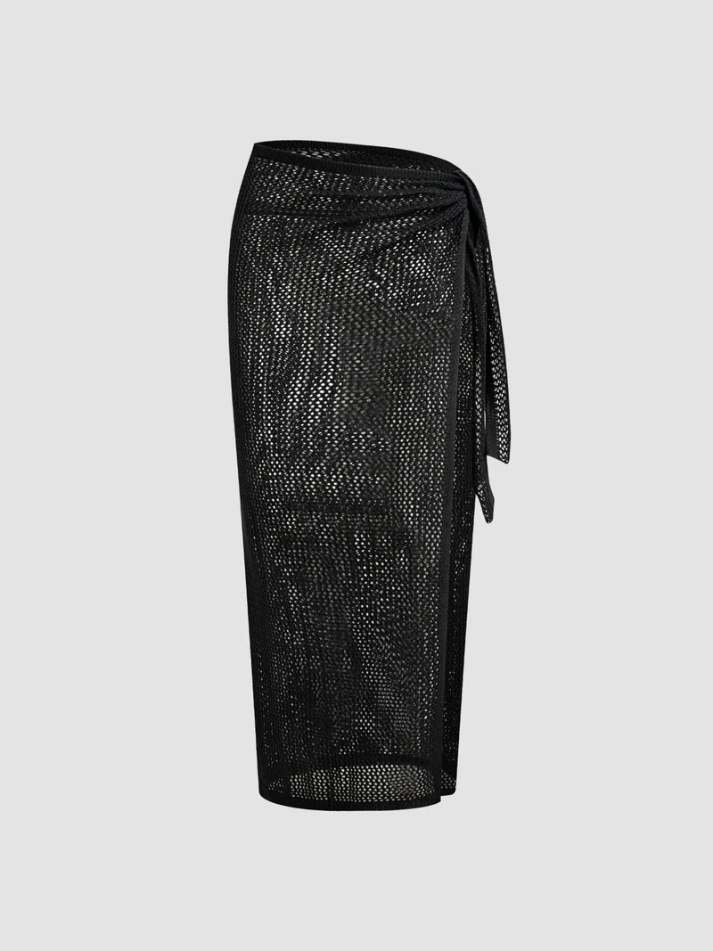 Ensemble transparent à col V avec découpes et coupe oversize