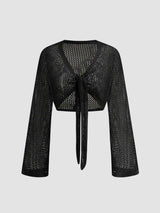 Ensemble transparent à col V avec découpes et coupe oversize