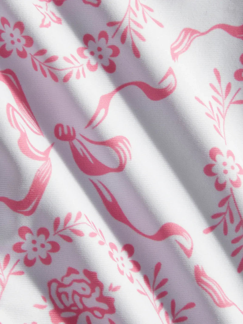 Ensemble bikini col V à nouer avec fleurs et sarong en dentelle assorti