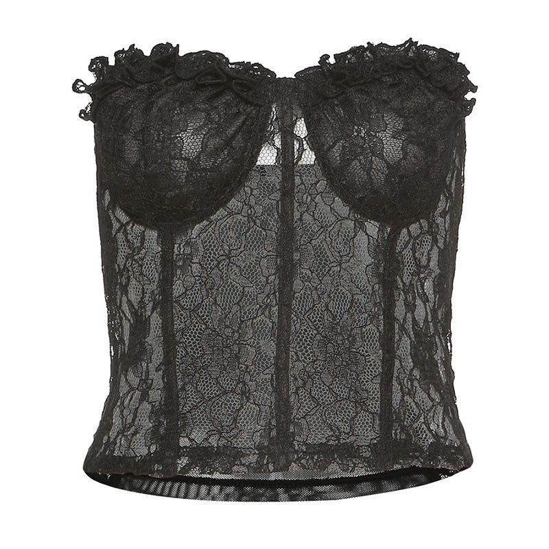 Lace tube top