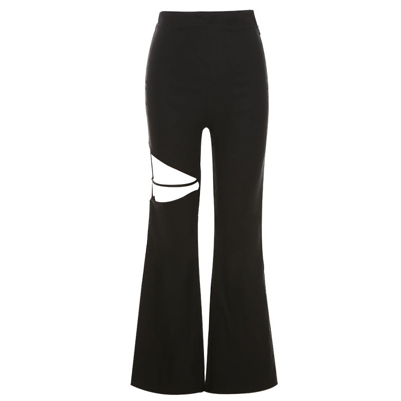 High Waist Sexy Hollow Casual Flared Pants