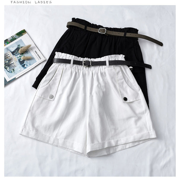 high waist curling hot pants