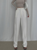 High Waist Loose Straight Drape Mopping Trousers