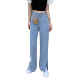 High Waist Thin Wide Leg Pants