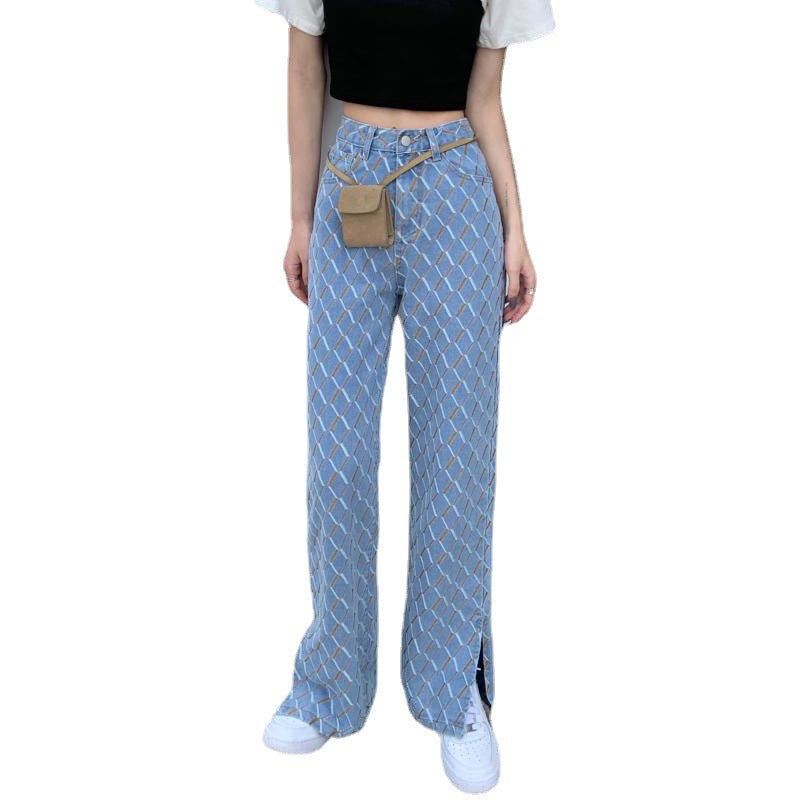 High Waist Thin Wide Leg Pants
