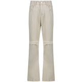 Casual Denim Flared Pants