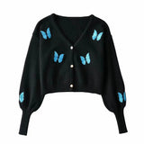 Butterfly Knitted Cardigan Two Piece Set