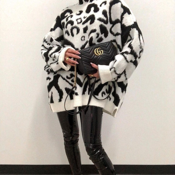 Casual irregular pattern sweater