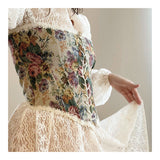 French Court Style Lace Vintage Tunic Vest