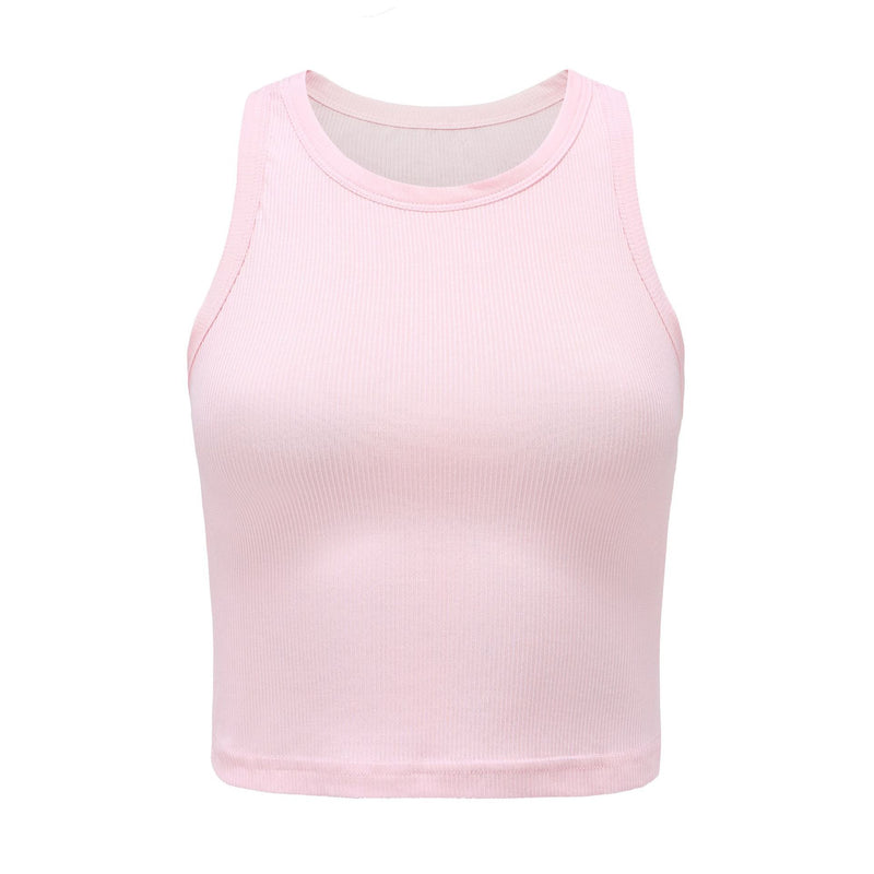 Wild solid color sleeveless vest