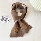 Rabbit Short Warm Wool Knitted Scarf