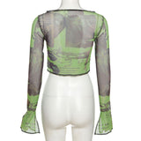 Street Printing Navel Slim T-shirt