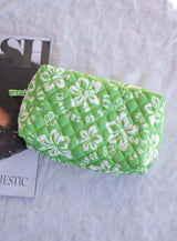Hibiscus Make Up Bag Green