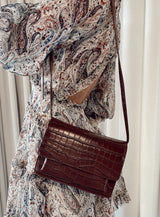 Valentine Croc Bag Brown