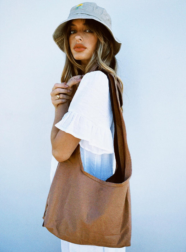 Missing You Tote Brown