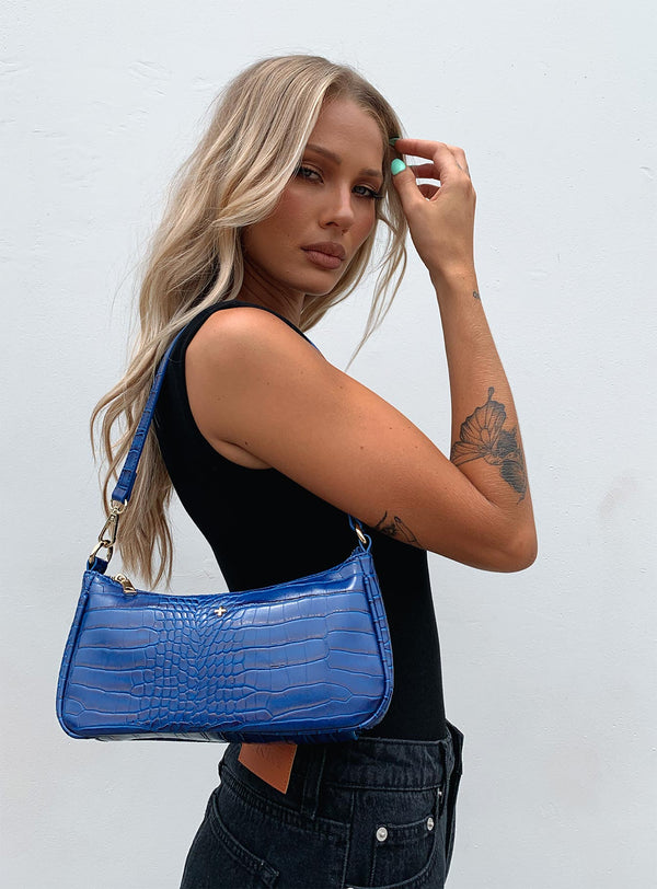 Peta & Jain Piper Cobalt Blue Croc