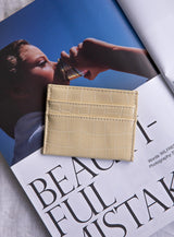 Recycled PU Dixie Card Holder Cream