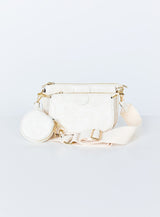 Harvey Croc Multi Pocket Bag White