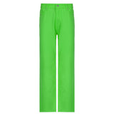 Candy Color High Waist Casual Straight Pants