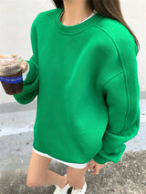 Round Neck Pullover Sweatshirt