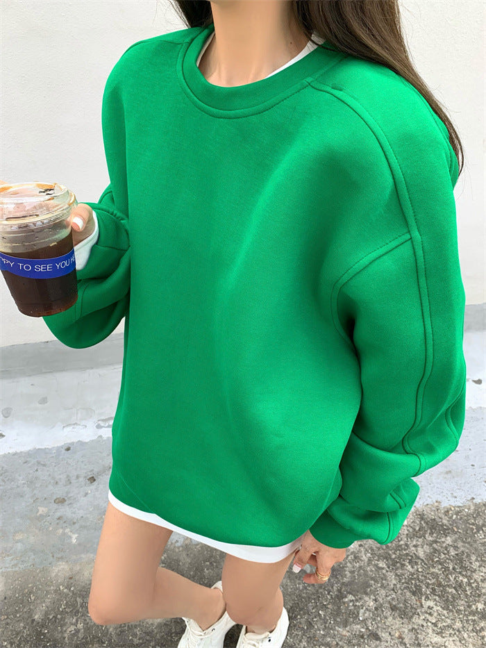 Round Neck Pullover Sweatshirt