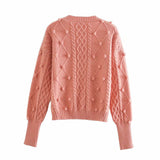 Yarn Ball Twist Knit Sweater Sling