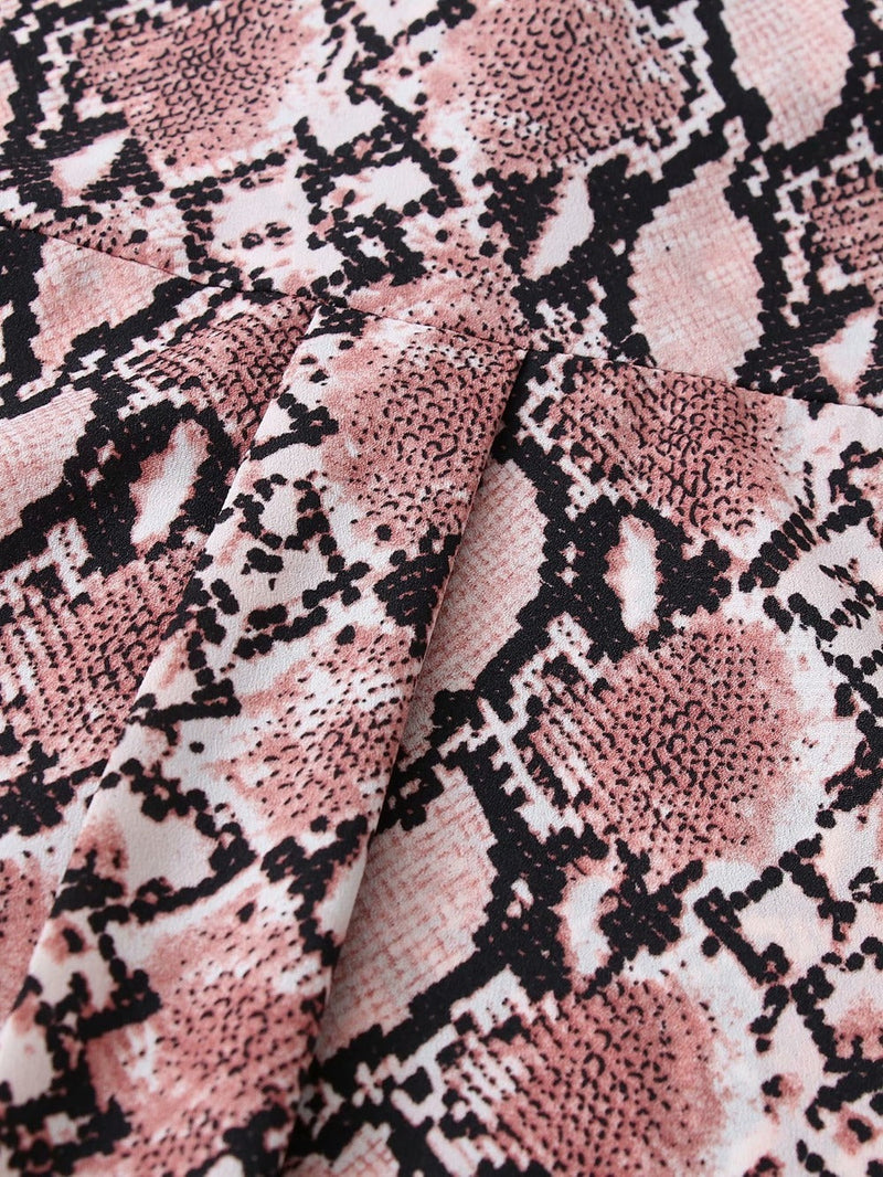 Lantern Sleeve Puff Sleeve Printed Shirt Top