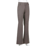 Low Waist Micro Flared Casual Pants