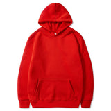 Oversized Solid Color Pullover Hoodie