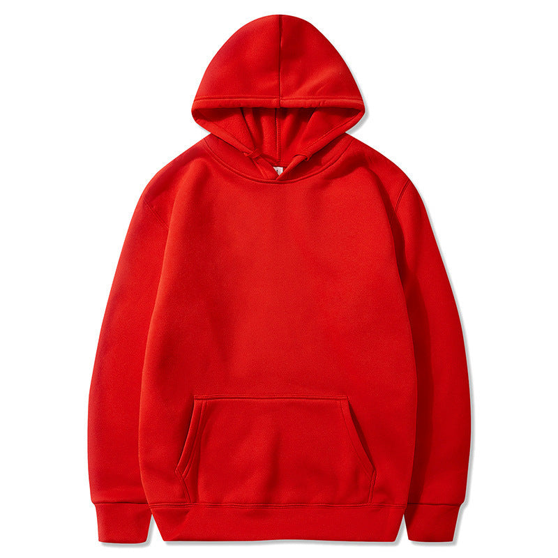 Oversized Solid Color Pullover Hoodie